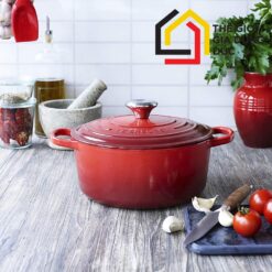 Nồi gang Le Creuset Brater rund Evo 20cm Kirsche