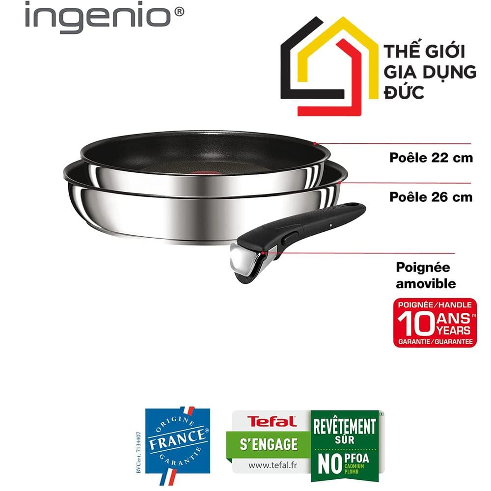 set-chao-tefal-tay-roi-ingenio-preference-22cm-26cm1 Set chảo Tefal tay rời Ingenio Preference 22 + 26cm (2 chảo và 1 tay cầm)