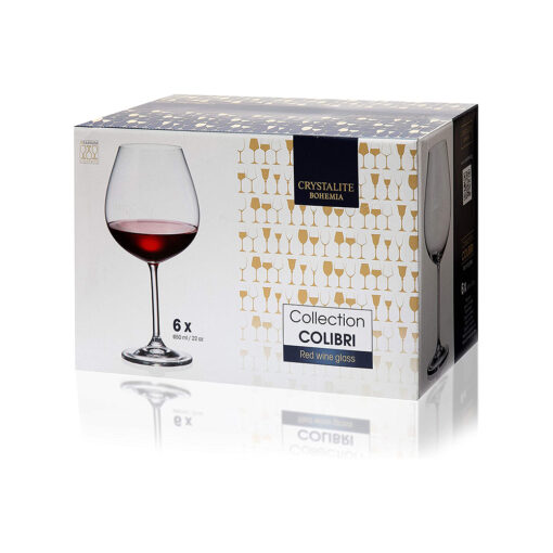 Bộ 6 ly pha lê (650ml) Bohemia Colibri