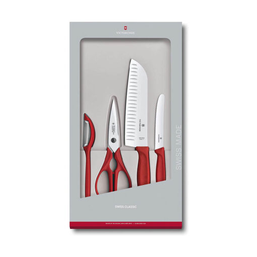 bộ dụng cụ nhà bếp Victorinox Classic 4 món màu đỏ - Thụy Sỹ
