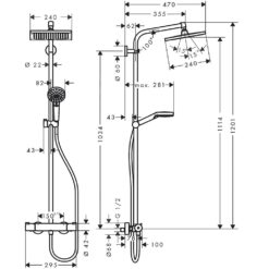 Bộ vòi sen tắm Hansgrohe Crometta S 240