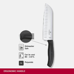 dao làm bếp Santoku cạnh sáo 17cmx Victorinox