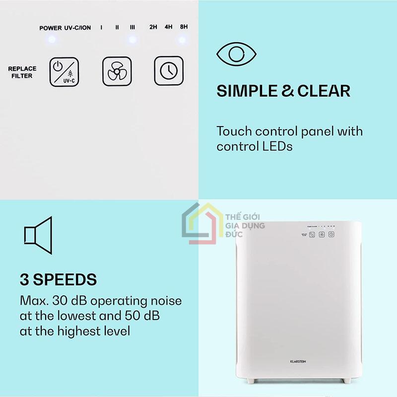 may-loc-khong-khi-klarstein-airpurifier4 Máy lọc không khí Klarstein AirPurifier