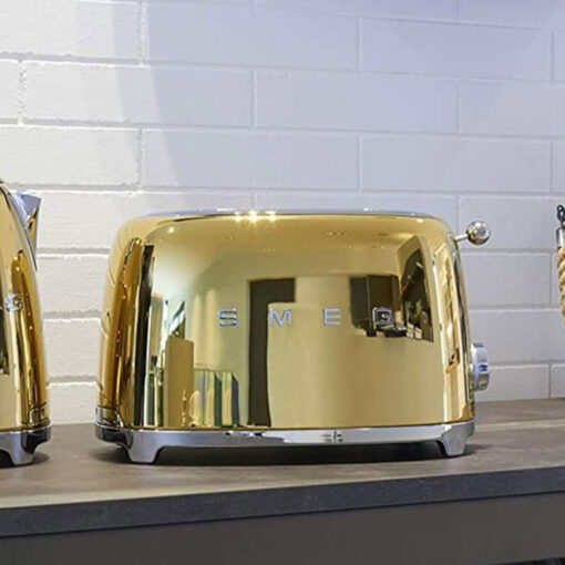 Máy nướng bánh mì Smeg TSF01GOEU Gold Glossy