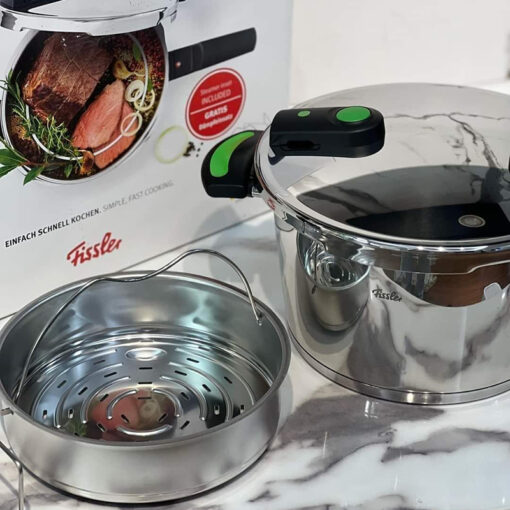 Nồi áp suất Fissler 4,5L Vitaquick Green kèm xửng hấp