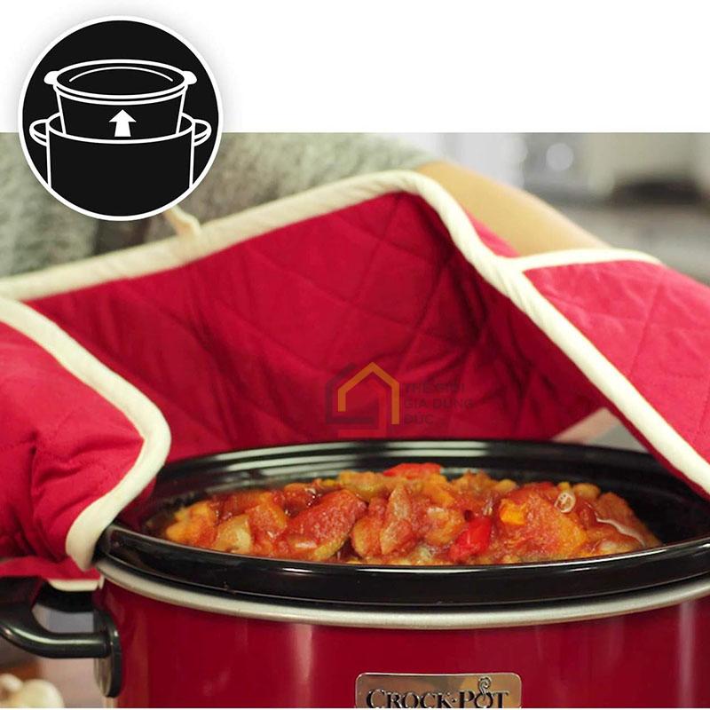 noi-nau-cham-crock-pot-do2 Nồi nấu chậm Crock Pot đỏ