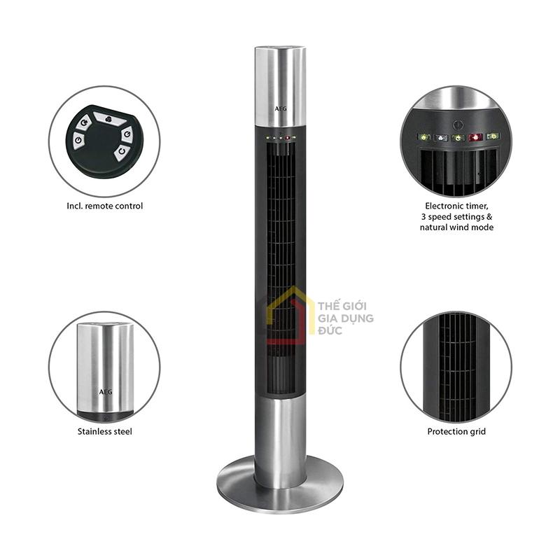 Quạt tháp Unold Turmventilator Edel 86956 donhapkhau.vn Quạt tháp Unold 86956