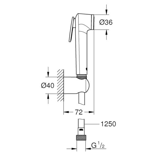 Vòi xịt vệ sinh Grohe Tempesta 27513001