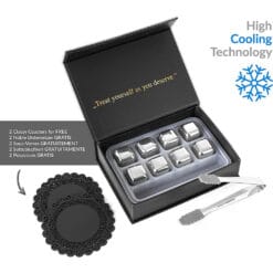 Set 8 viên đá inox không tan Americo màu bạc