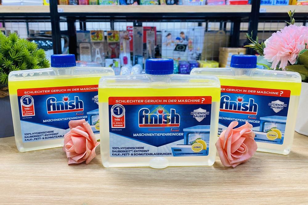 Dung dịch vệ sinh máy rửa bát Finish Maschinen Pfleger 5X hương chanh