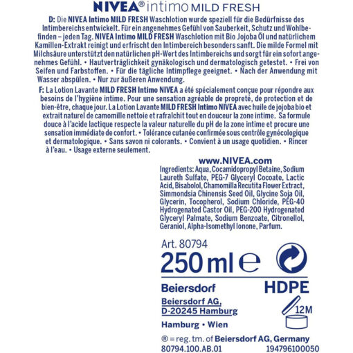 Dung dịch vệ sinh phụ nữ Nivea Intimo