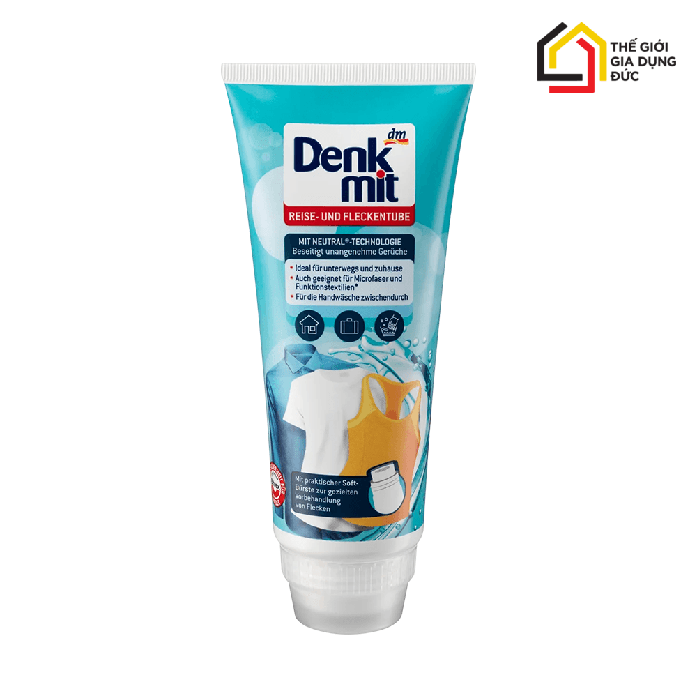 kem-giat-kem-dau-choi-tay-o-quan-ao-denkmit (1) Kem giặt kèm đầu chổi tẩy ố quần áo Denkmit 200ml vùng cổ áo, nách áo, gấu tay áo, đồ lót...