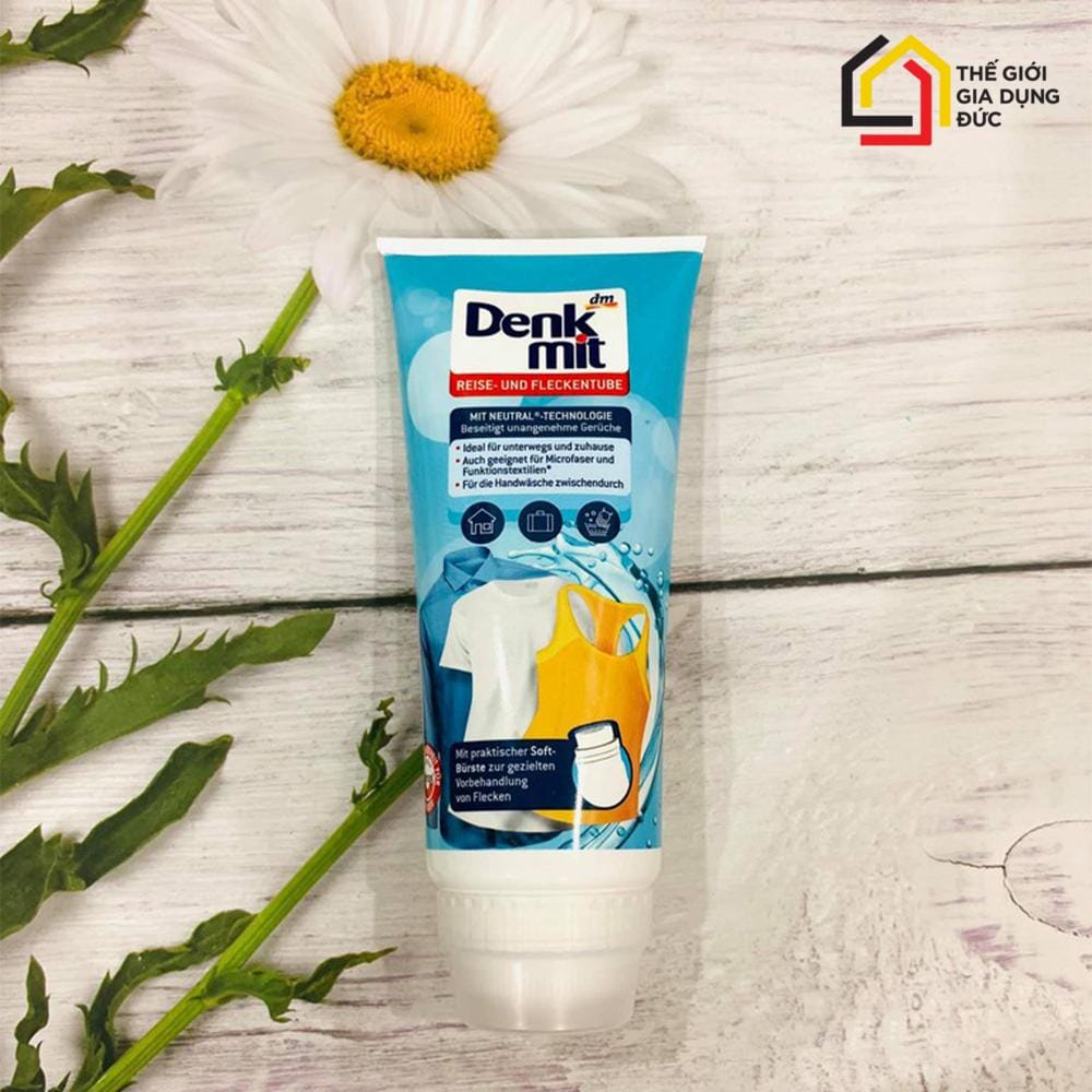 kem-giat-kem-dau-choi-tay-o-quan-ao-denkmit (2) Kem giặt kèm đầu chổi tẩy ố quần áo Denkmit 200ml vùng cổ áo, nách áo, gấu tay áo, đồ lót...
