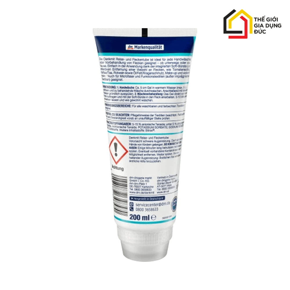 kem-giat-kem-dau-choi-tay-o-quan-ao-denkmit (2) Kem giặt kèm đầu chổi tẩy ố quần áo Denkmit 200ml vùng cổ áo, nách áo, gấu tay áo, đồ lót...