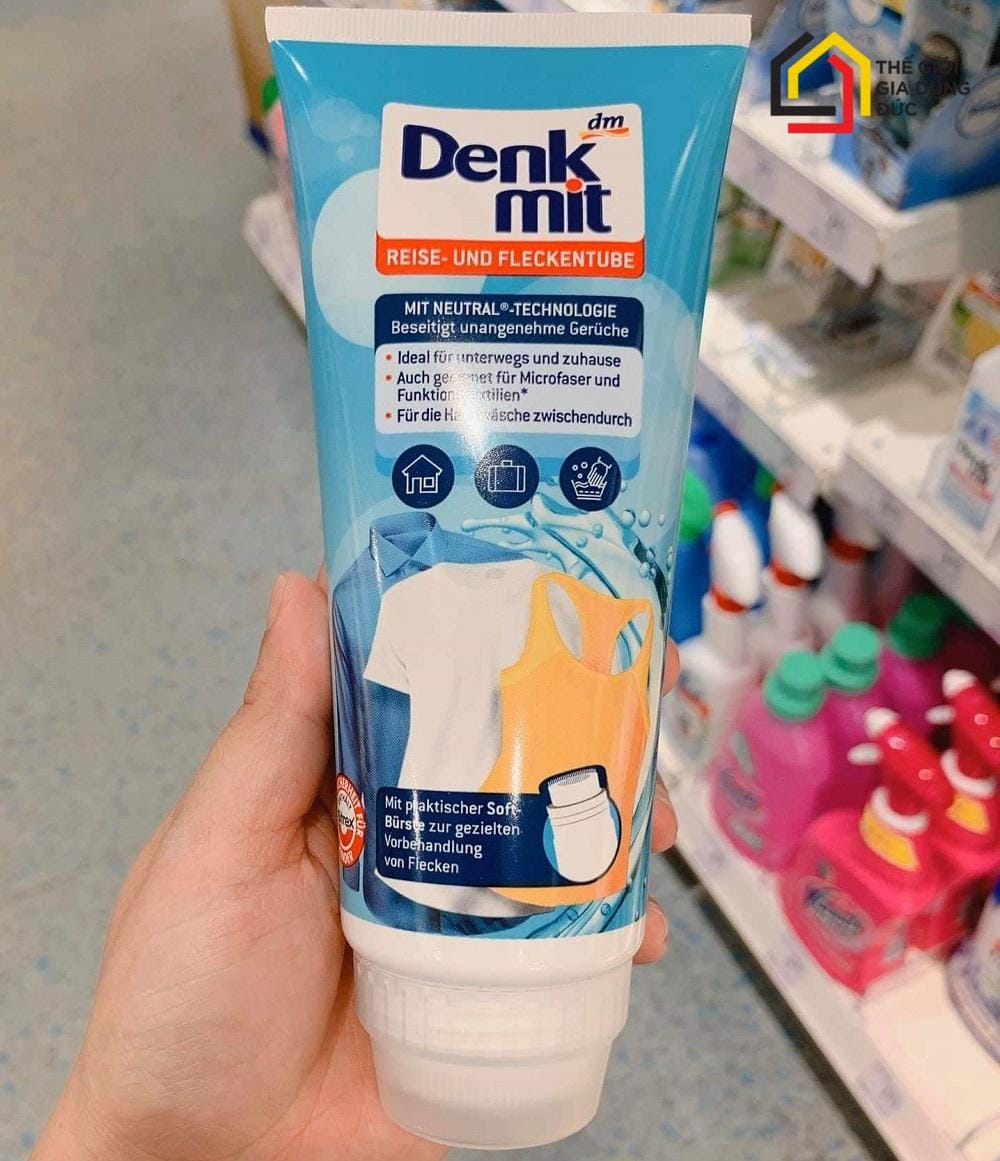 kem-giat-kem-dau-choi-tay-o-quan-ao-denkmit (3) Kem giặt kèm đầu chổi tẩy ố quần áo Denkmit 200ml vùng cổ áo, nách áo, gấu tay áo, đồ lót...