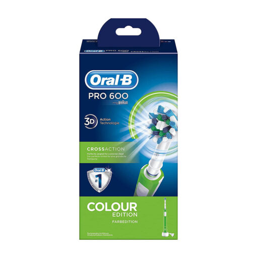 Bàn chải đánh răng điện Oral-B Pro 600 Cross Action (Màu xanh/ Green)