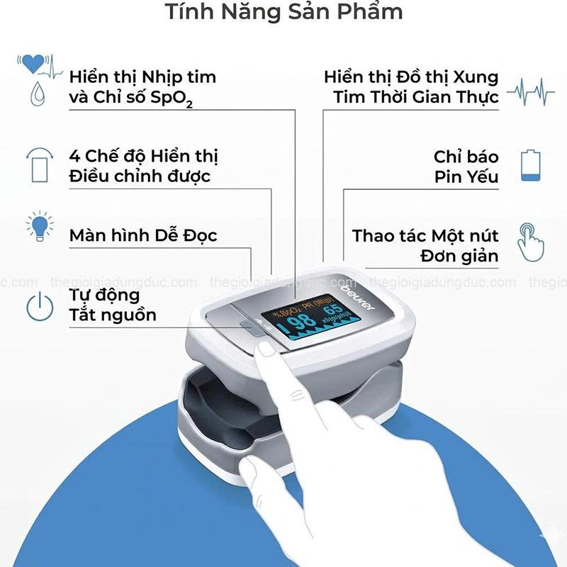 may-do-nong-do-oxy-trong-mau-spo2-va-nhịp-tim-beurer-po30 (7) Máy đo nồng độ oxy trong máu (SpO2) và nhịp tim Beurer PO30