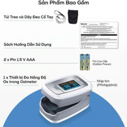 Máy đo nồng độ oxy trong máu (SpO2) và nhịp tim Beurer PO30