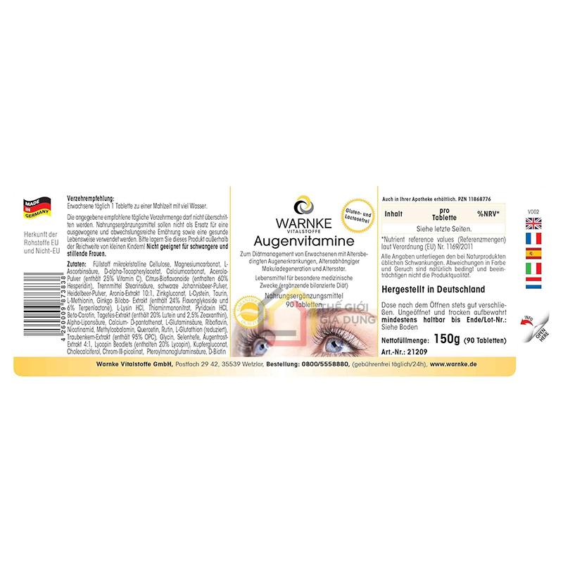 vien-bo-mat-warnke-augenvitamine-lo-90-vien (2) Viên bổ mắt Warnke Augenvitamine lọ 90 viên