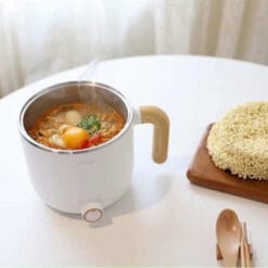 Nồi điện mini Mooas kèm giá hấp/luộc