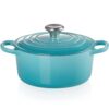 Nồi gang Le Creuset Brater Rund Evo Caribe Blue xanh ngọc