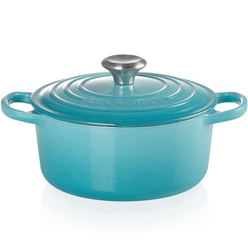 Nồi gang Le Creuset Brater Rund Evo Caribe Blue xanh ngọc