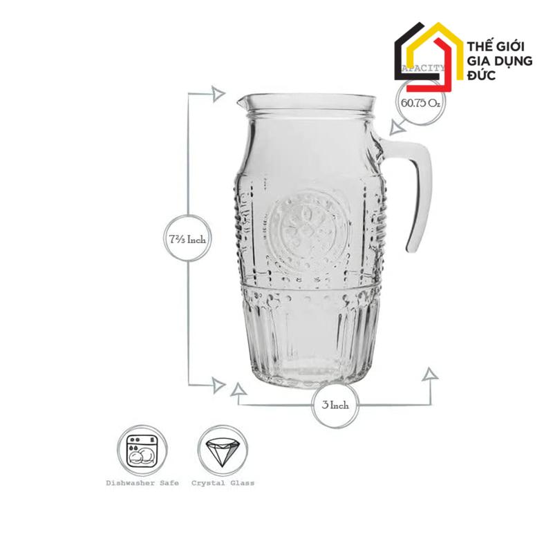 binh-nuoc-thuy-tinh-bormioli-rocco-romantique1 Bình nước thuỷ tinh Bormioli Rocco Romantique