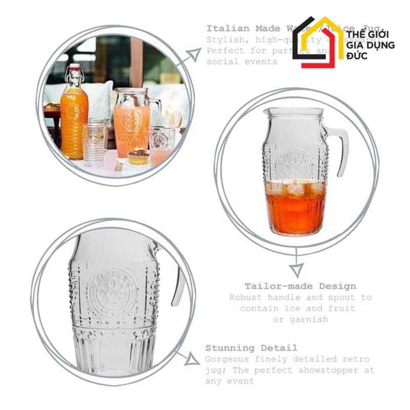 binh-nuoc-thuy-tinh-bormioli-rocco-romantique3 Bình nước thuỷ tinh Bormioli Rocco Romantique