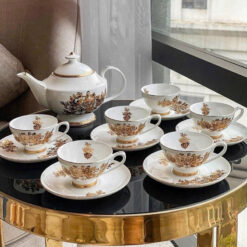 Bộ ấm chén trà sứ xương châu Âu Imperial hoa cúc