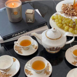 Bộ ấm chén trà sứ xương châu Âu Imperial hoa cúc