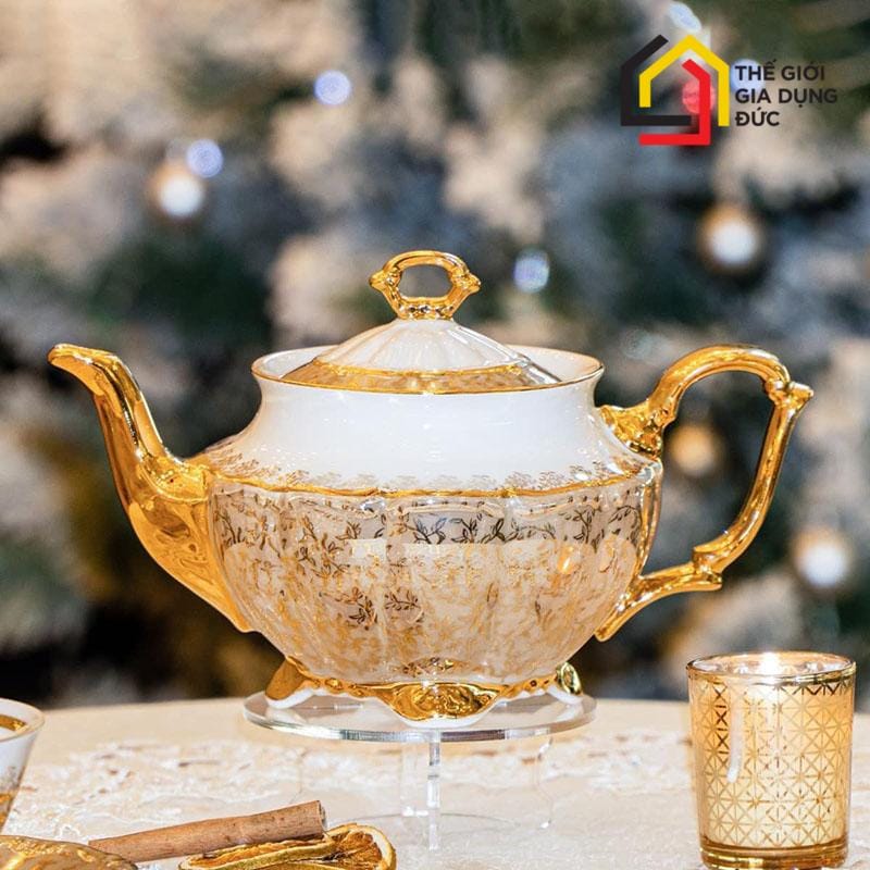 bo-tra-su-ma-vang-men-ngoc-trai-tiep-khac-bc51-1 Bộ trà sứ mạ vàng men ngọc trai Tiệp khắc BC51