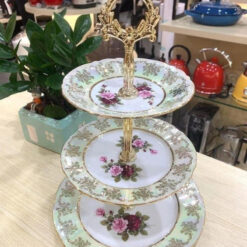 Kệ bánh 3 tầng Imperial hoàng gia viền vàng
