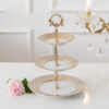 Kệ bánh 3 tầng Imperial hoàng gia viền vàng