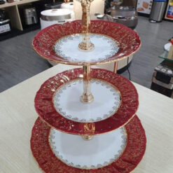 Kệ bánh 3 tầng Imperial hoàng gia viền vàng