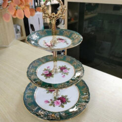 Kệ bánh 3 tầng Imperial hoàng gia viền vàng