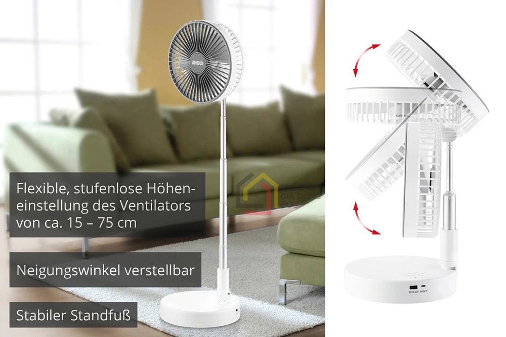 Quạt tích điện Unold 86720 Teleskop-Venti Cordless