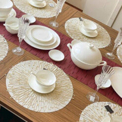 Set bát sứ Imperial 50 món trắng trơn