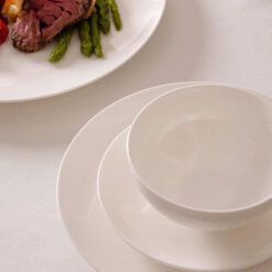 Set bát sứ Imperial 50 món trắng trơn