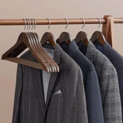 Bộ 20 móc treo đồ bằng gỗ Songmics màu nâu