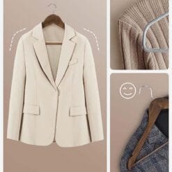 Bộ 20 móc treo đồ bằng gỗ Songmics màu nâu