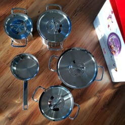 Bộ nồi Fissler Profi 4 nồi 1 quánh nắp inox