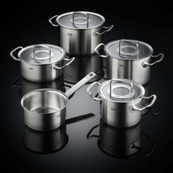 Bộ nồi Fissler Profi set 5 món vung kính (4 nồi, 1 quánh)