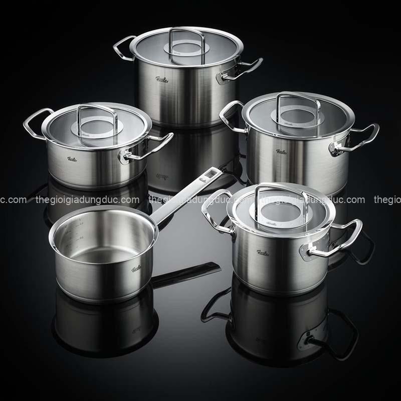 Bộ nồi Fissler Profi set 5 món vung kính (4 nồi, 1 quánh)