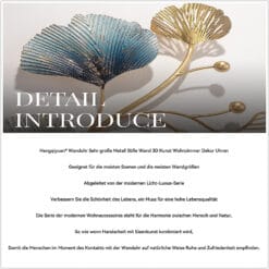 Đồng hồ treo tường nghệ thuật thủ công Moderne 3D-Wanduhr