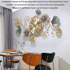 Đồng hồ treo tường nghệ thuật thủ công Moderne 3D-Wanduhr