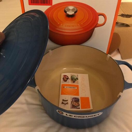 Nồi gang Le Creuset Brater rund Evo 24cm Blue Marseile