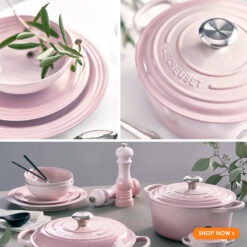 Nồi gang Le Creuset Brater rund Evo 24cm Shell pink