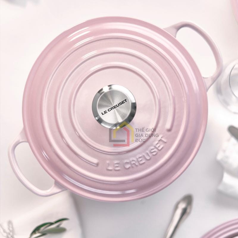 noi-gang-le-creuset-brater-rund-evo-24cm-shell-pink5 Nồi gang Le Creuset Brater rund Evo 24cm Shell pink