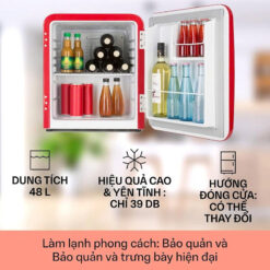 Tủ lạnh Klarstein Audrey Mini Retro 48L