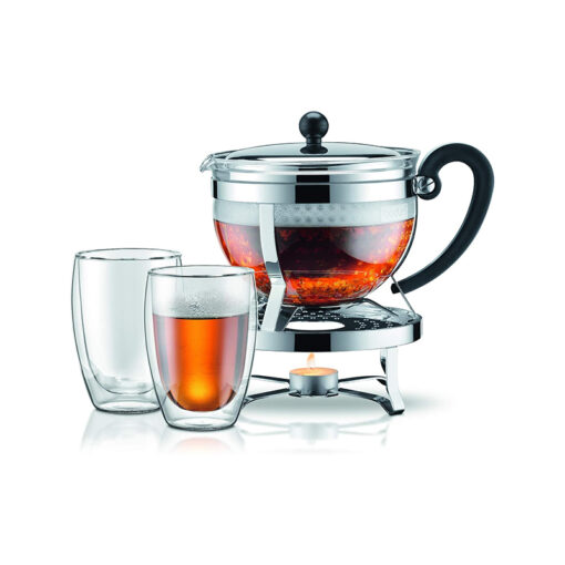 Bình Pha Trà Kèm Kệ Đun Nến Bodum Chambord set 1,3L